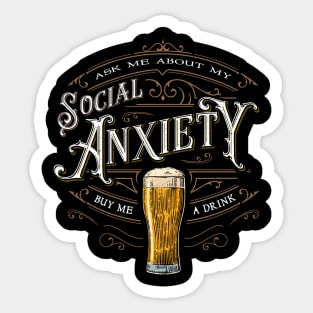 Social Anxiety Sticker